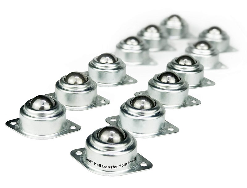 TruePower 5/8â€ Roller Ball Transfer Bearings, 660 Lbs Total Load Capacity (Set of 12) - Image 1